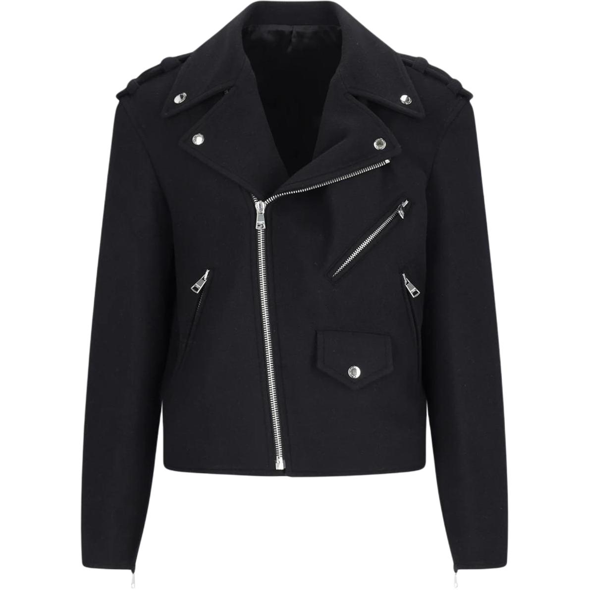Мужская куртка BALMAIN Wool Zip Jacket (черная)