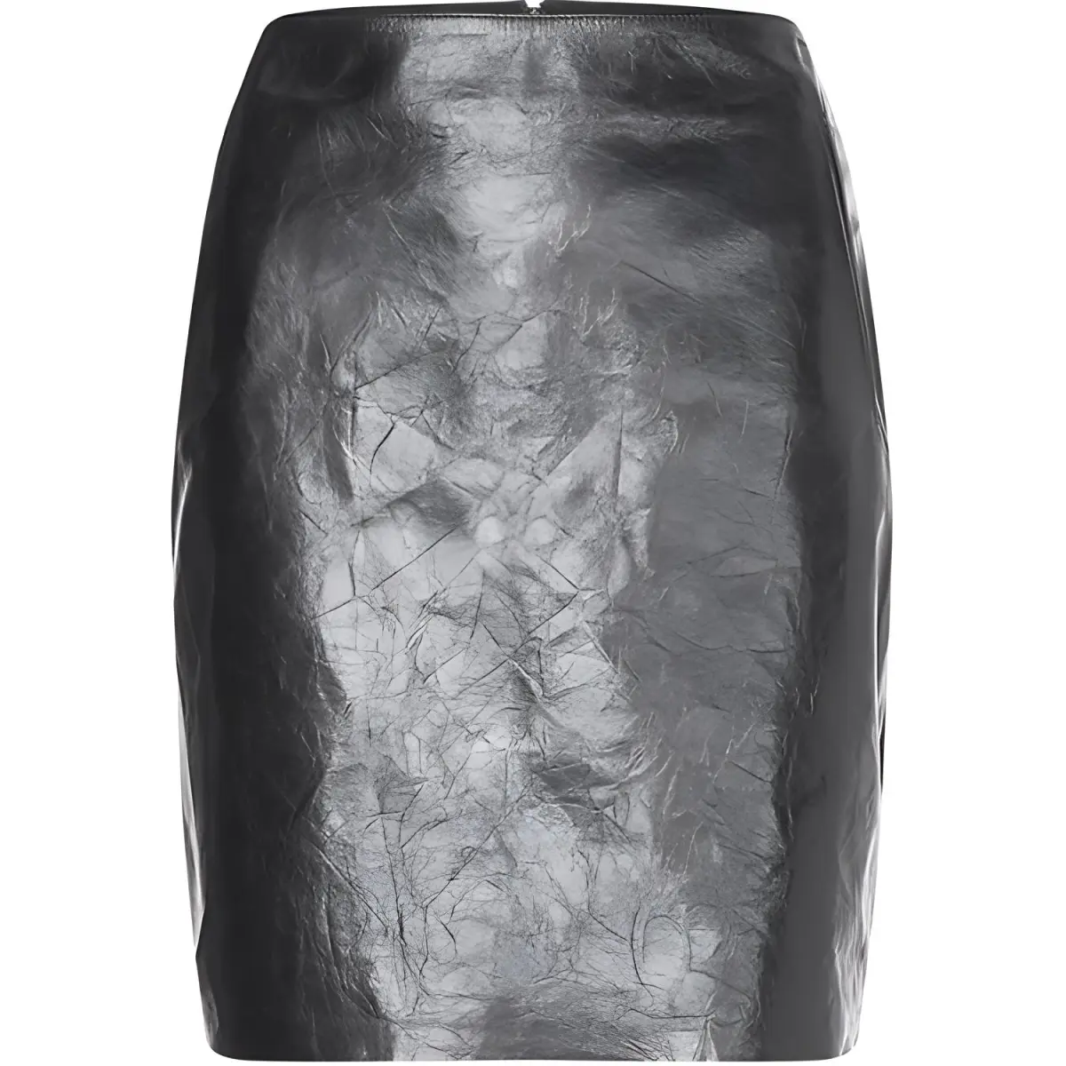 CALVIN KLEIN Leather Short Skirts Women's Black