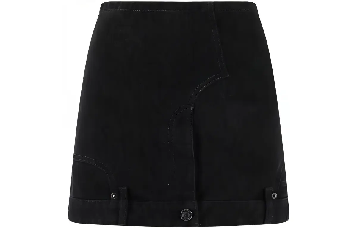 Balenciaga Upside-down Denim Miniskirt