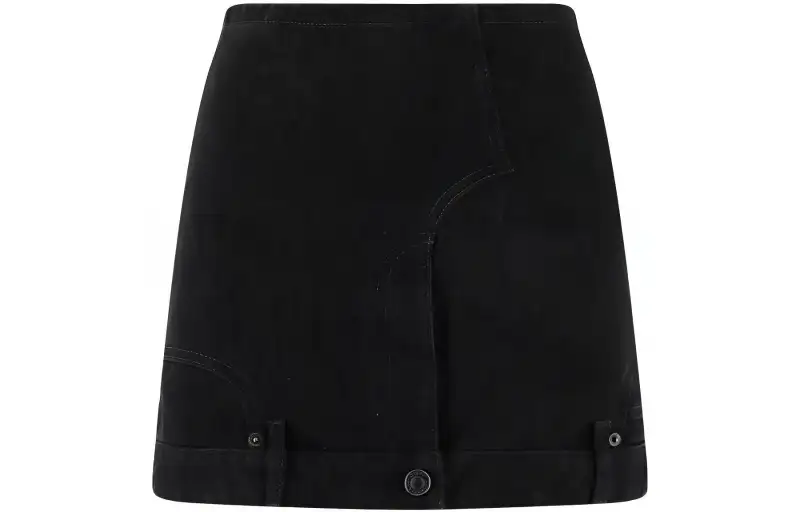Balenciaga Upside-down Denim Miniskirt