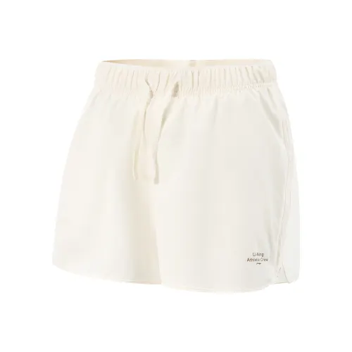 Li Ning Fitness Series Sports Shorts Women's Ivory