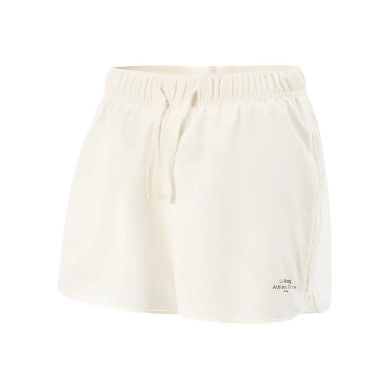 Li Ning Fitness Series Sports Shorts Women's Ivory
