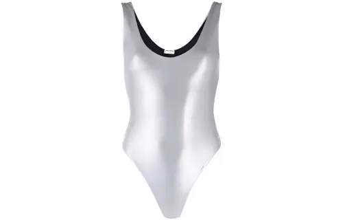 SAINT LAURENT Bodysuits Women's Gray Crew Neck