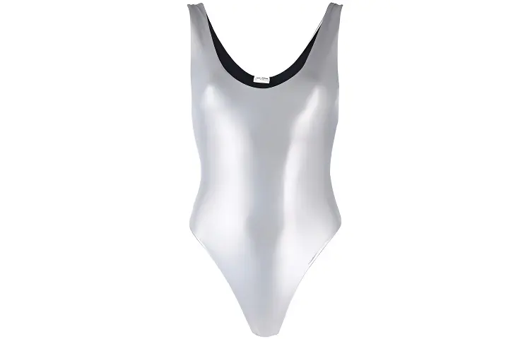 SAINT LAURENT Bodysuits Women's Gray Crew Neck