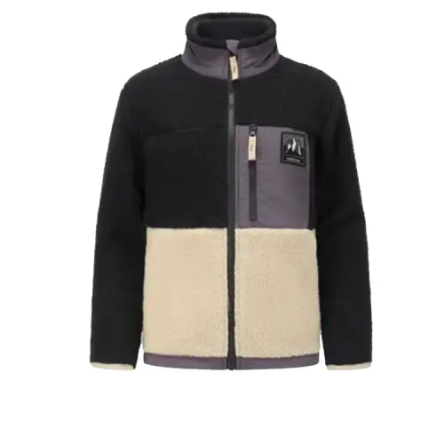 Decathlon DECATHLON children's tops MH500 QUECHUA warm and comfortable stand-up collar beige/black teenagers