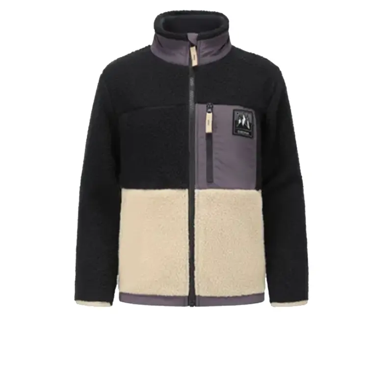 Decathlon DECATHLON children's tops MH500 QUECHUA warm and comfortable stand-up collar beige/black teenagers