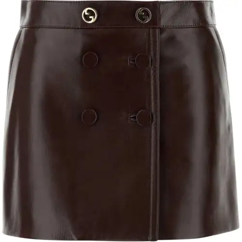 GUCCI Leather Mini Skirt