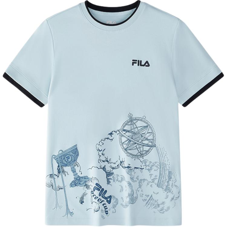 Мужская футболка Fila WHITE LINE (голубая)