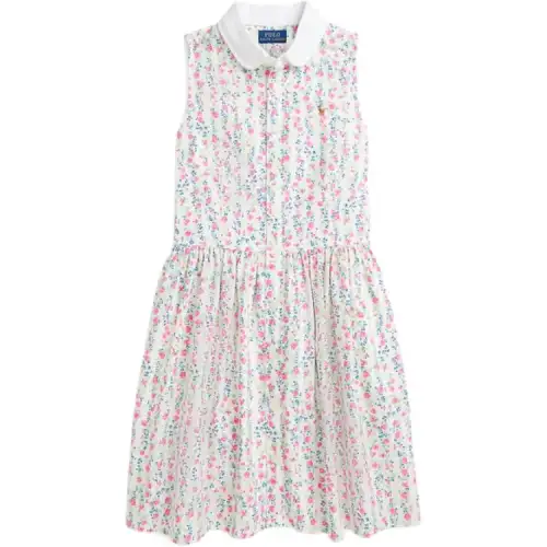 Polo Ralph Lauren Dress sleevless, short shirt, oxford cloth, with sleeve, print, for teenagers