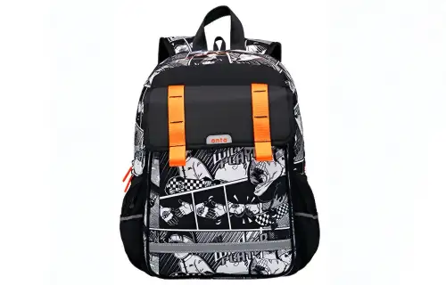 Anta Fabric Sports Backpack Regular Kids' Black/Orange