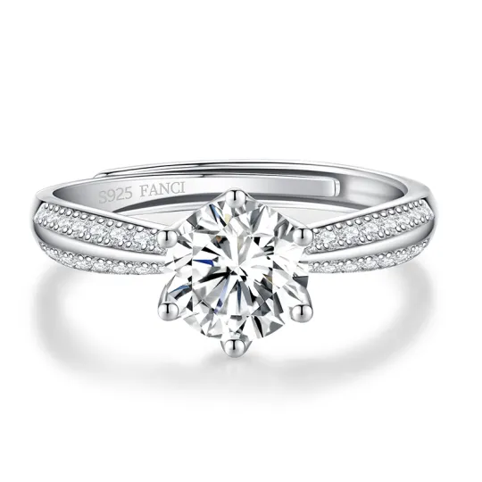 FANCI 925 Sterling Silver Synthetic Cubic Zirconia Rings Women's