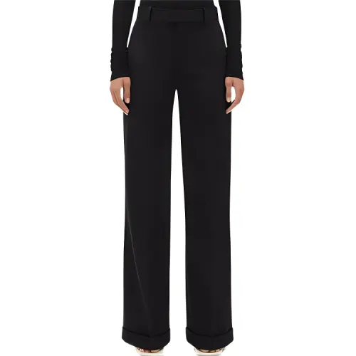 Bottega Veneta Casual Pants Women's Black Moderate Straight Fit Pants