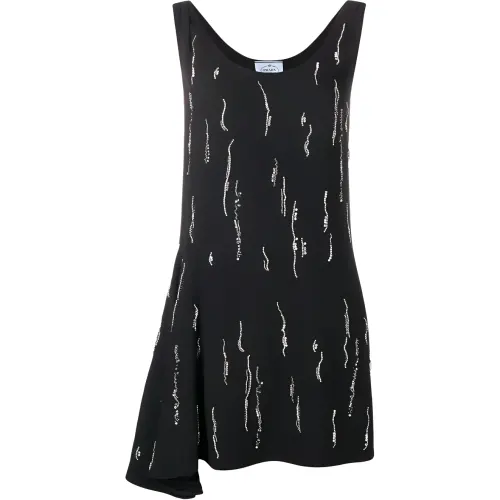 Prada embellished asymmetric dress