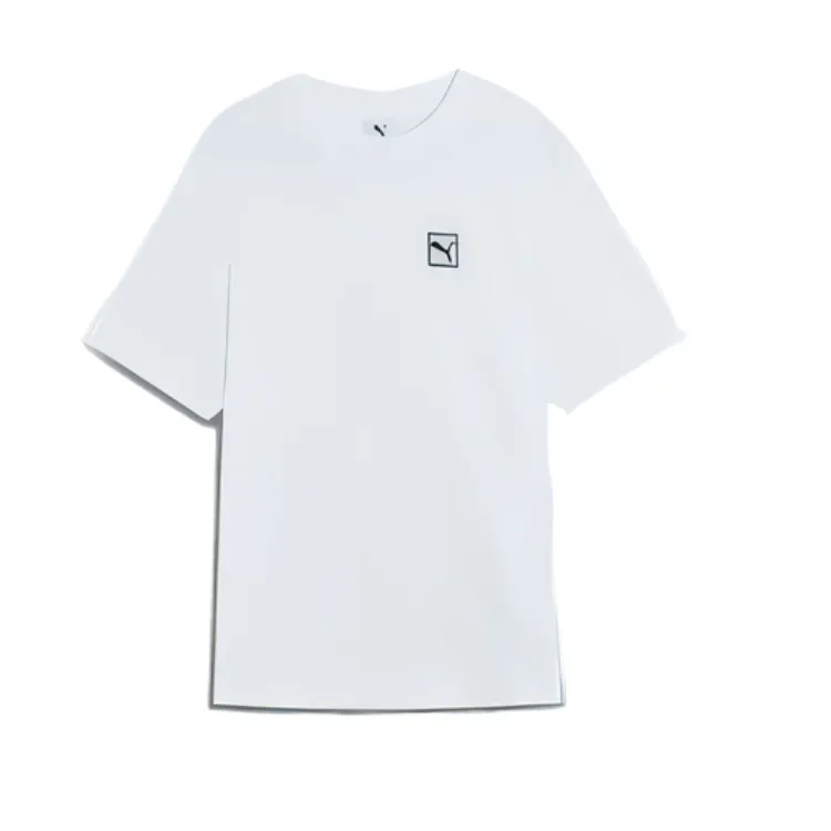 PUMA T-Shirts Men's White Crew Neck Moderate