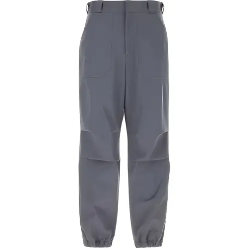 PRADA FW23 Knitted Sweatpants Men's Gray
