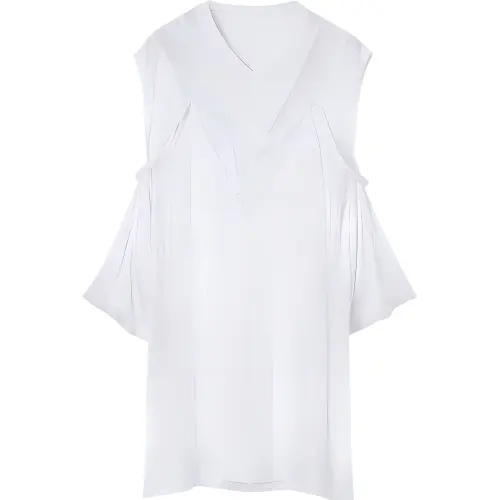 Burberry Short Sleeved Dress Women's White