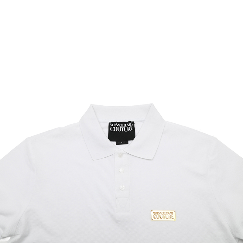 Мужская футболка VERSACE JEANS COUTURE Polo (белая) — фото 6