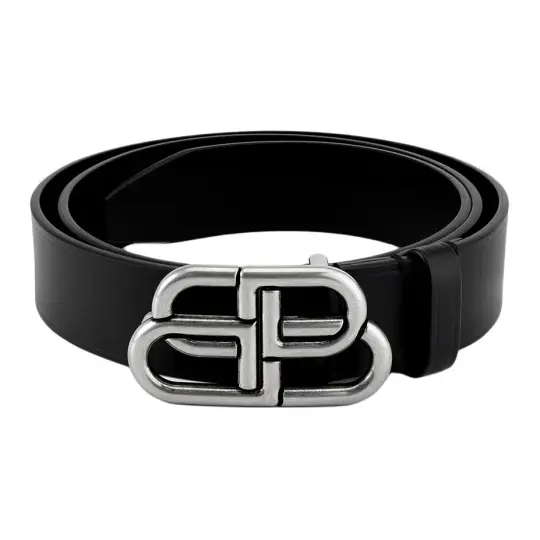 Balenciaga Men's BB Large Belt Black
