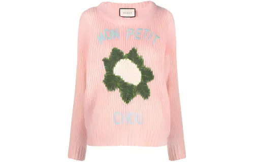 【ExclusivePrevious Season】embroidered mohair-blend jumper