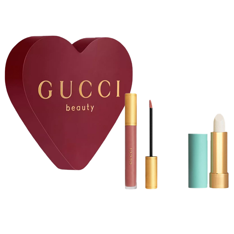 Косметический набор Gucci Liquid Lip & Balm Set (зеленый)