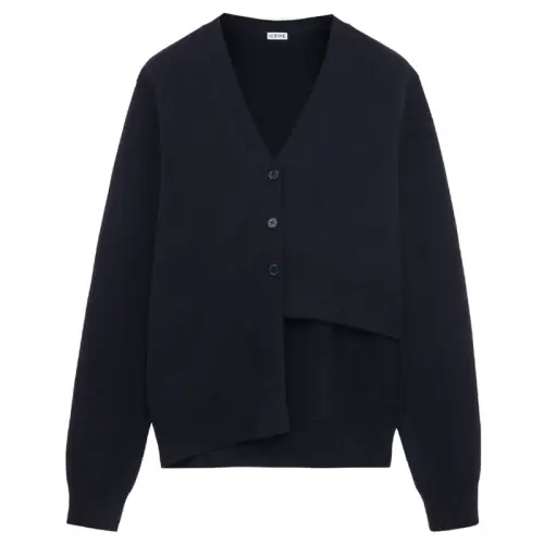 LOEWE V Neck Asymmetric Cardigan