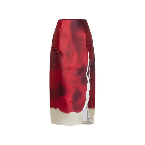 PRADA Casual Long Skirt Women's Red