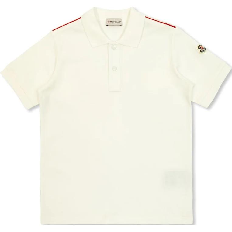 Мужская футболка-поло Moncler Cotton Polo (бежевая)