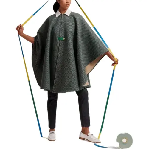 HERMES Cloaks Women's Green Moderate