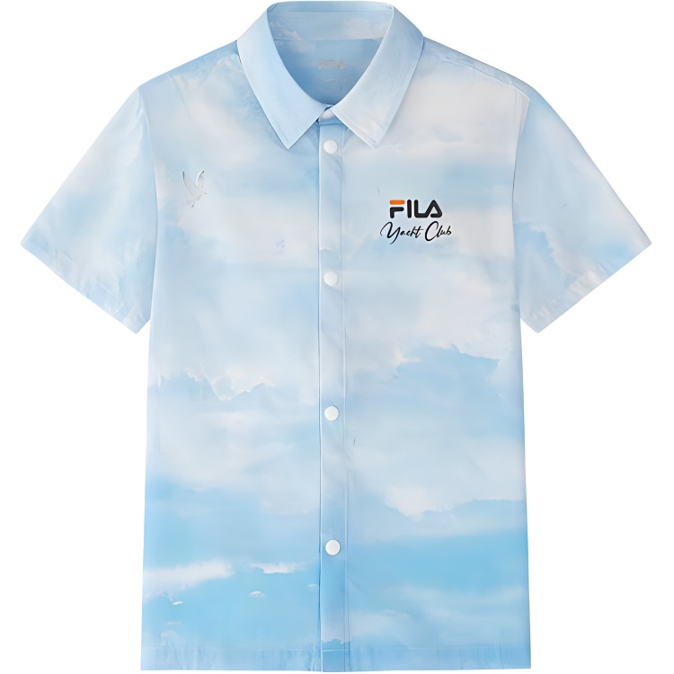 Детская рубашка Fila WHITE LINE (белая с принтом)