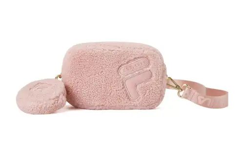 FILA KIDS Sherpa Shoulder Bag, Crossbody Bag Regular Kids' Sand Leather Pink