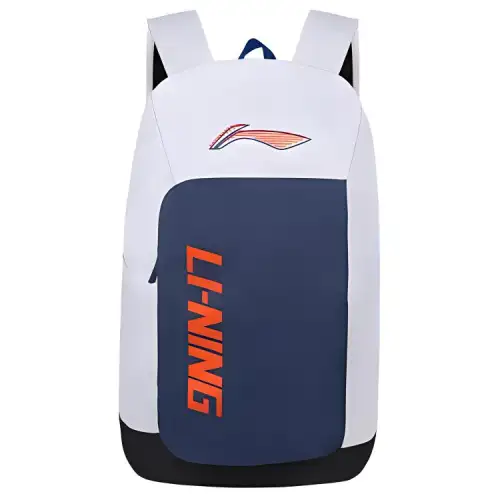 Li Ning Polyester Backpack Regular Unisex White Blue