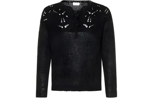 SAINT LAURENT Sweaters Men's Black Crew Neck Moderate Other