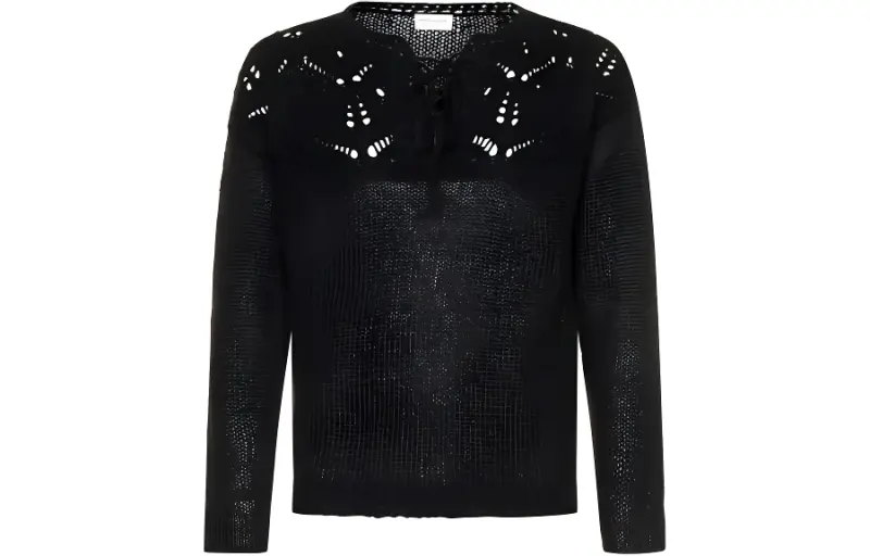 SAINT LAURENT Sweaters Men's Black Crew Neck Moderate Other