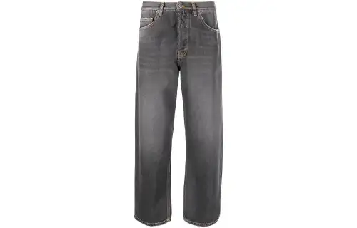 【New Season】washed straight-leg denim jeans