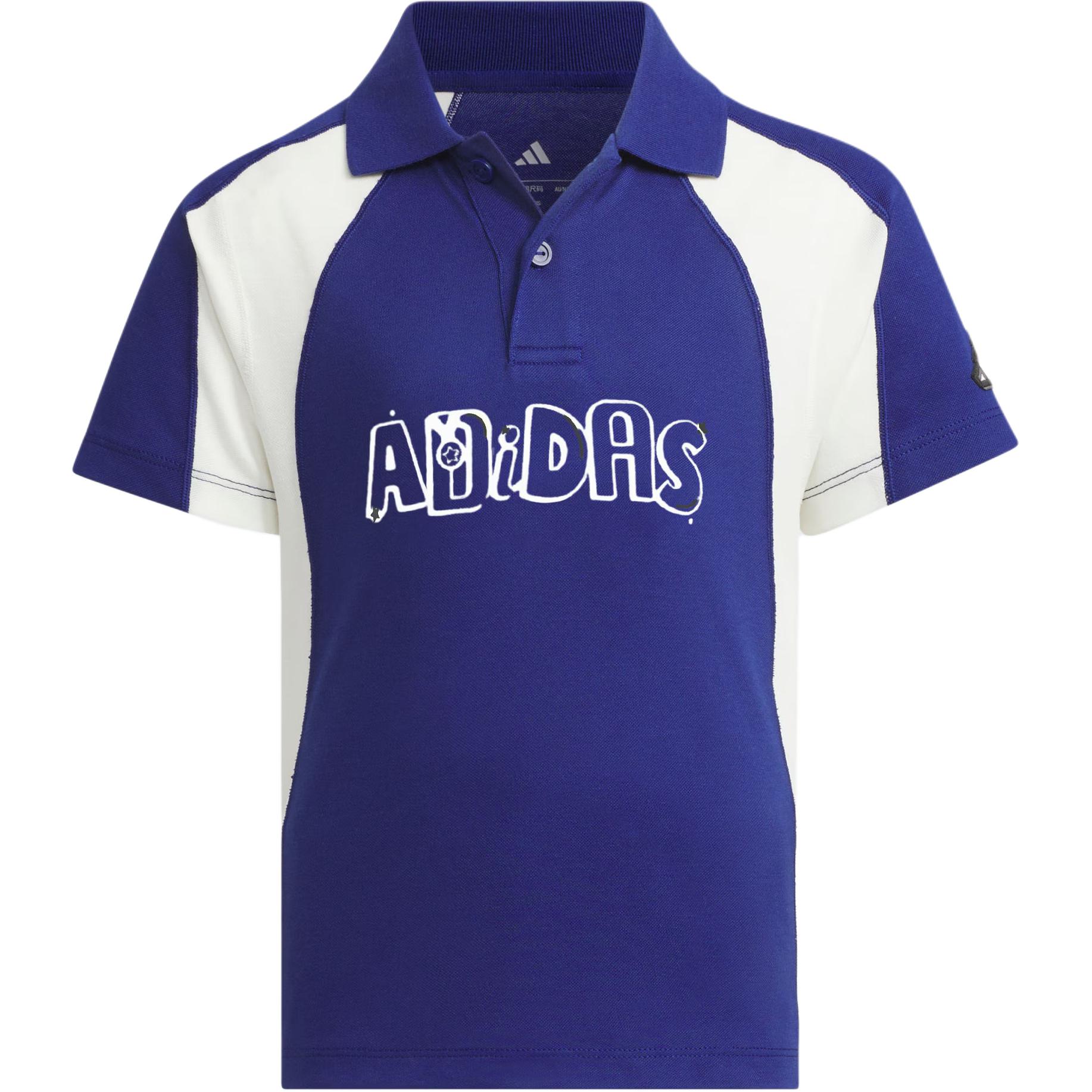 Футболка adidas Polo (сине-белая)