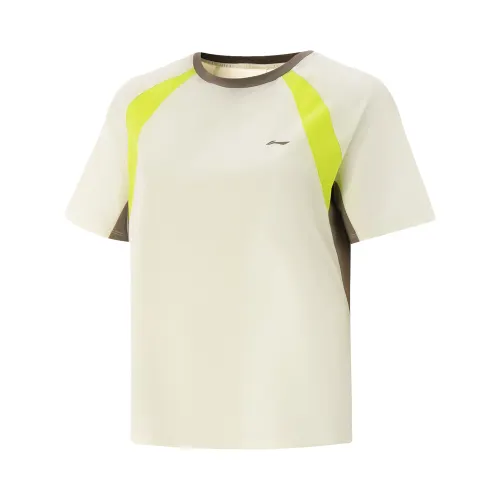 Li Ning Fitness Series T Shirt Women's Mother Of Pearl White