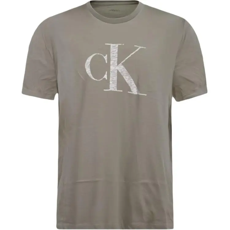 Calvin Klein T-Shirts Men's Gray Crew Neck Moderate