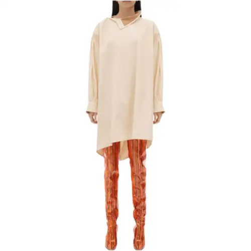 Bottega Veneta High Neck Long Sleeved Dress