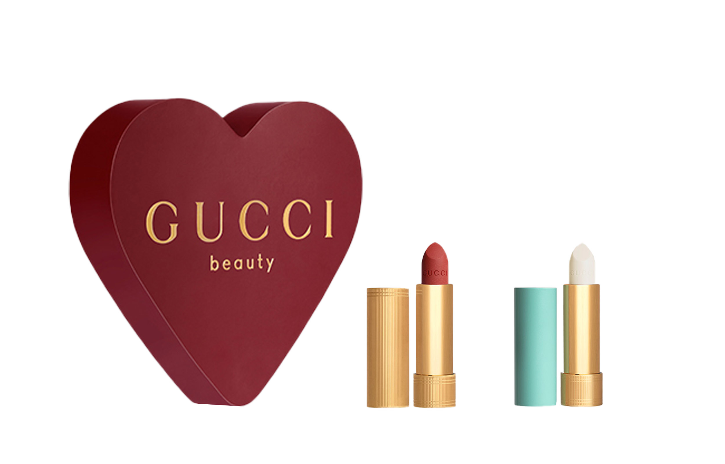 Набор помад Gucci Velvet & Balm Set (зеленый футляр)