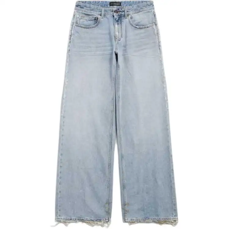 Balenciaga SS25 Jeans Loose Fit Women's Light Blue