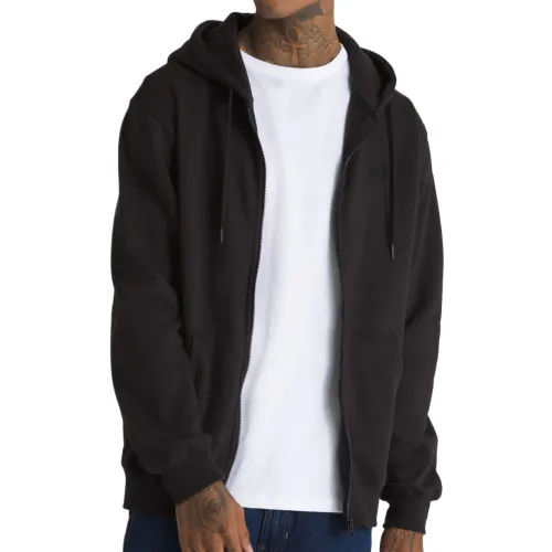 Vans Sweatshirts Men's Black Hooded Moderate Cardigan
