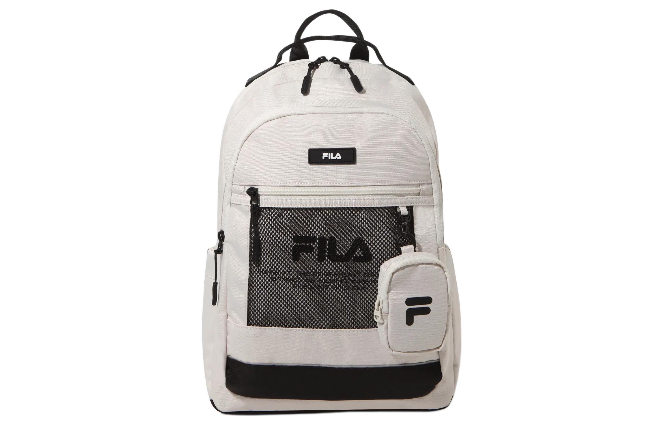 FILA KIDS Polyester Backpack Unisex Cream