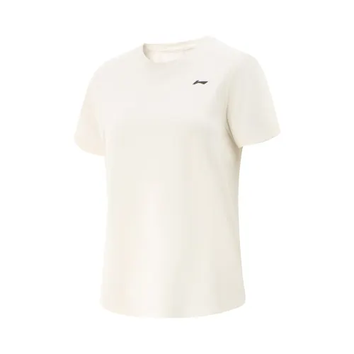 Li Ning Fitness Series T Shirt Women's Mother Of Pearl White