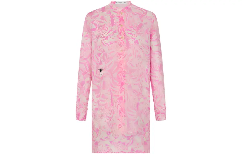 DIOR Shirts Women's Pink Stand Collar Moderate Other