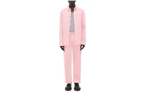 Bottega Veneta Shirts Men's Pink Lapel Moderate Other