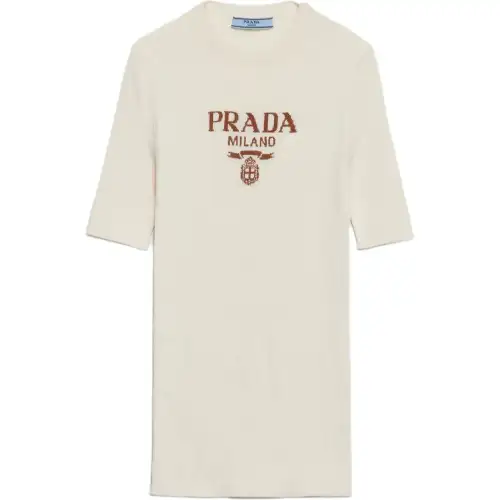 PRADA SS25 Knitwear Women's Ivory White