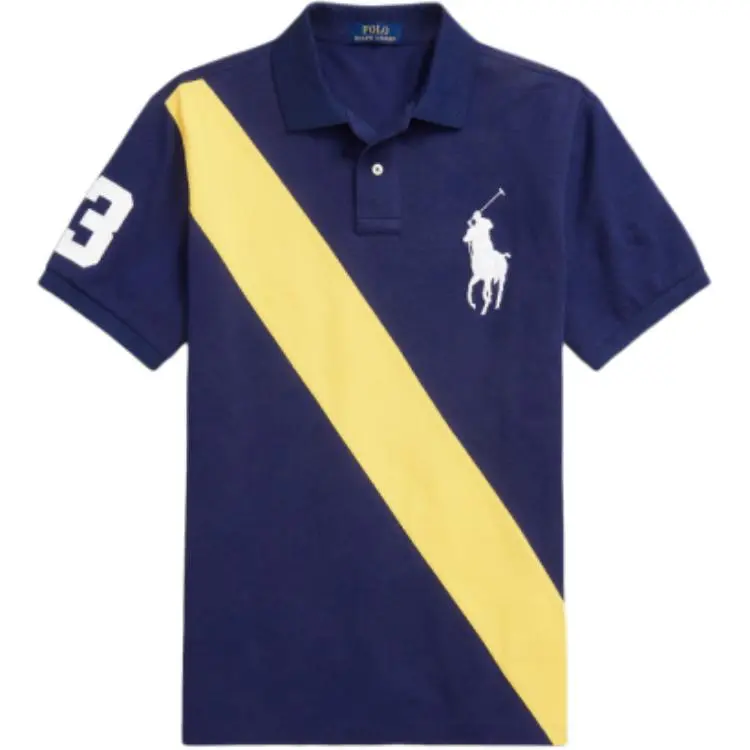 Polo Ralph Lauren Big Pony Polo Shirt Custom Slim Fit Men's Marine Blue