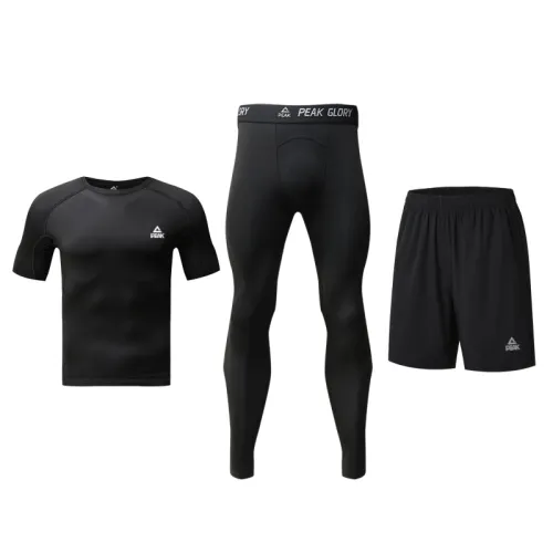 Sports breathable quick dry basketball trousers, shorts for badminton for yoga, universal black set, simple and elegant design, with short sleeve, absorbs sweat and smell, for running