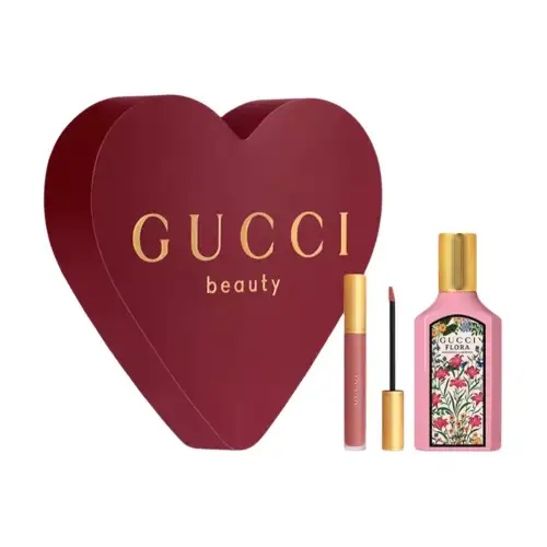 GUCCI Gucci, lip gloss, perfume, gift box, floral set with jasmine, 6.5 ml, 50 ml