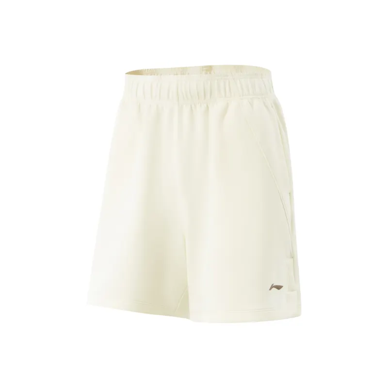 Li Ning Fitness Series Casual Shorts Women's Mother Of Pearl White